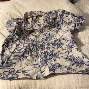 Blue and White Reyn Spooner shirt